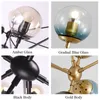 Diseño italiano Globe Chandelier Lighting Sala de estar Dormitorio Cocina Island lustre glass bubble chandelier Black Rose Gold Color