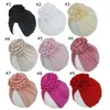 20 Kolory Słodkie Niemowlę Berbeć Unisex Kwiat Indyjski Turban Cap Dzieci Kwiatowy Kapelusz Solidna Kolor Bawełniany Baby Hairband Head Wraps Caps M2478