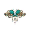 Vintage Women Turquoise Butterfly Flower Tassel Hairpins Hair Clip Crystal Butterfly Bow Hair Clip Accessories