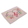 Musical note placemat Fabric coaster Table decoration mat Kitchen Posavasos Manteles individuales Onderzetters
