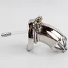 Männliches Gerät Peins Lock mit bogenförmigem Penisring Harnröhrenkatheter BDSM Sexspielzeug Edelstahlgürtel2490758