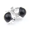 luckyshine fashion party vintage stud earrings 925 silver round black onyx new stud earrings womens men 10 pair