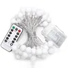 Batteri Fairy Lights 10m 100LED LED Ball String Dekorativa lampor med Timer Controller AA Batteridriven Bröllop Jul Utomhus