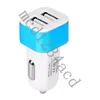 Legering Metal Car Charger 2.1A Dual USB Ports Power Adapter för Samsung S8 S10 Obs 8 10 HTC Android Phone GPS PC