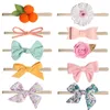 Capelli della neonata archi di nylon fascia Fotografia floreale regalo di accessori per capelli di compleanno 10pcs / scheda