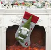 19 Zoll hängende Weihnachtsstrumpf-Sets mit Filzapplikation, klassische Socken für Weihnachten, Heimdekoration, Süßigkeiten-Geschenktütenhalter für Kinder