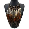 Multi-ethnic Elegant Fashion Statement Necklace 2016 New Latest Design Choker Feather Necklaces & Pendants Women Bijoux Jewelry