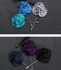 Mannen broche bloem revers pin 5 cm pak boutonniere stof garen pin 15 kleuren knop Stok rose broches voor bruiloft