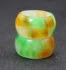 Mała hurtownia Myanmar Bashan Emerald Zielony Pierścień Szmaragdowy Pierścień Pull Finger Jade Ring Hurt