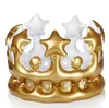 PVC gonfiabile creativo Gold Crown Balloon Kids Birthday Party Hats gioca il regalo fai da te gonfiato del giocattolo di compleanno di Cosplay Strumenti fase Props nozze