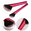 Oblique Head Makeup brushes for Loose powder Foundation Highlighter Face Blush Rose Red Handle Single Cosmetics Make up brush Tool