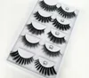 3D Mink återanvändbara falska ögonfransar 100% verklig Siberian Hair Strip Fake Eyelash Makeup Långt individuella ögonfransar Mink Lashes Extension