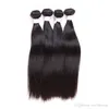 CE-certifikat brasilianskt rakt hår 4 buntar nonroems hår naturlig svart färg vävning fri dhl