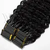 Tweede generatie 5 strengen 1 stuk Afro Kinky Krullend Recht Diep Water Yaki 4A 4B 4C Cuticula Uitgelijnd Maagd 6D Pre Bonded Braziliaans Indiaas Human Hair Extensions