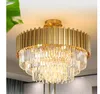 Modern Crystal Pendant Lamp D50cm H30cm Europe Modern Creative Crystal Pendant Light Restaurant Livingroom Decoration Lamp Home Decoration