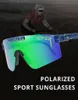 Sport Pit Windschutz übergroße polarisierte Sonnenbrille für Männer/Frauen TR90 Rahmenspiegel Lens UV400 PV01-C6 CH018481797