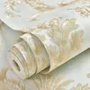 yazi Embossed 3d Wallpaper Gold Wall Papers Home Decor Damask Europe Self-adhesive Wallpaper for Walls in Rolls Living Room