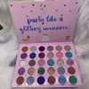 Newest long lasting 30 colors glitter eyeshadow cosmetics party like a glittery unicorn eye pressed powder palette makeup