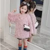 Vestiti per bambini per bambini Nuovi stili Maglioni per bambini Top Autunno Inverno Ragazze Imitazione in pile Maglioni di peluche Ragazze Pullover larghi stile lungo