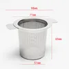 SS304 coador de chá de malha folha solta cesta infusor de aço inoxidável punho grande filtro bule com tampa