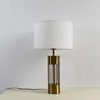 거실 가족 침실 침대 옆 금속 책상 램프 흰색 직물 그늘 장식 라이트 198h를위한 현대식 테이블 램프