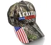 2020 Brand New Donald Trump Hat USA Flaga Baseball Cap Keep America Great Hat Hat 3D Haft Gwiazda List Camo Regulowany Snapback