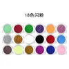 Set 12 18 24 30 40 45 färger fin nagelkonst glitterpulver glittrande pigment damm tips dekoration kropp målning utgör ögonskuggor 9994549