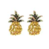 crystal pineapple earrings