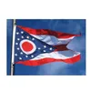 3x5ft 150x90cm Niestandardowe Amerykańskie Ohio State Flag Digital Promocja Promocja wysokiej jakości flagi poliestrowe i banery