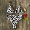 Nuovi costumi da bagno da donna 2019 Costumi da bagno caldi Leopard Snake Vita alta Bikini da donna Costume da bagno da viaggio per le vacanze