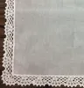 Conjunto de 12 lenços de noiva de casamento de moda Branco 100 algodão Hankerchief Ladies Hankie Perfect Crochet Lace Hakies 12x12inch9614999621