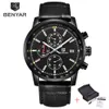 Benyar Fashion Chronograph Sport Mens Watches Top Brand Luxury Quartz Watch Reloj Hombre Clock Male Hour Relogio Masculino