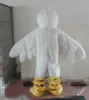 Professionell Custom White Plush Eagle Mascot Kostym Tecknad Big Bird Animal Character Kläder Jul Halloween Party Fancy Dress