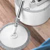 Magic Microfibre MOP z okrągłym wiadrem regulowany uchwyt domowy zamiatanie płytek Czyszczenie kartonu System przepływu 360 narzędzia do czyszczenia