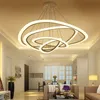 Café Noir Blanc Cadre Moderne Led Pendentif Lumières En Aluminium Lustres pour Salon Salle À Manger Éclairage Pendentif Lampe Luminaires