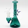 Hot Design Hookahs Oil Rigs Glass Bongs 15cm Tall with 14.4mm Glass Bowls Hunter Smoking Water Pipes