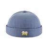 Brimless Docker Leon Cap Sailor ajustable Skullcap de algodón gorro de algodon