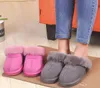 Pantofole classiche in cotone caldo per bambini in vera pelle Pantofole per bambini alla moda Stivali corti Stivali da neve Pantofole in cotone per bambini