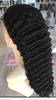 Ludzkie włosy 13x4 koronkowe peruki dla czarnych kobiet peruwiańskie peruga głębokiej fali z włosami dziecięcymi 130% gęstości