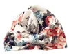 New Infant Neonate Cappello Bowknot Florals Copricapo Bambino Bambino Bambini Berretti Turbante Fiori Cappelli Bambini Cappello in cotone 6 colori 15376