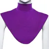 Kobiet Muzułmański Fałszywy fałszywy kołnierz Islamski Hidżab Rozszerzenia Turtleneck High Neck Cover Ciepszy Jasny Solid Color Pół Top