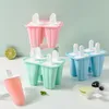 4/6 Сетки Силиконовые Ice Cream Mold Popsicle Формы DIY Домашнее мороженое Mold Popsicle Ice Pop Maker Ices Куб Maker Оптовая DBC BH3770