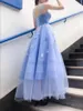 Jezioro Blue See przez Dekolt Prom Sukienka Lace Up Powrót Kobiety Balowa Suknia z koralikami i motylem Robe De Soiree