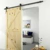 Arrow Stylish Antique Black Wood Gliding Barn Door Hardware Interior American Track Kit