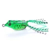 HENGJIA 10pcs / lot pêche Topwater avec appât de grenouille doux à haute teneur en carbone 5.5CM 8G eau douce bar doré crappie minnow leurre de pêche en gros