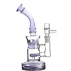 8,4 inch dikke bedwelmende glazen dab-rigs waterpijpen waterpijpen waterleidingen unieke bong recycler olie met 14 mm verbinding