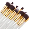 Na021 10st / set Skönhet Professionell Makeup Brushes Make Up Borstar Ställ ögonbryn Ögonskugga Borstkit Kosmetisk för Kvinnor Makeup