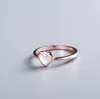 Moda Hollow Heart più fine anello in lega d'oro rosa argento colore elegante anelli di nozze belle regalo di natale semplice amore donne gioielli