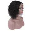 Parrucche per capelli ricci peruviani 13x4 onda onda bob wig peruviano capelli umani pizzo parrucche frontali1572884