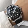 Nouveau boîtier en acier 300m Dive 210.32.44.51.01.001 Cadran noir ondulé Chronographe à quartz Montre pour homme Céramique Lunette Bracelet en caoutchouc Montres Hello_Watch